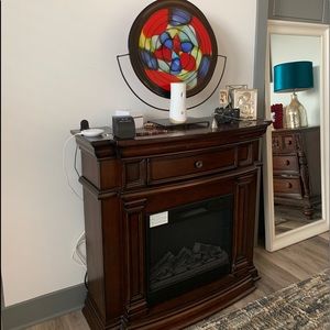 Bedroom set w/ electric fireplace
